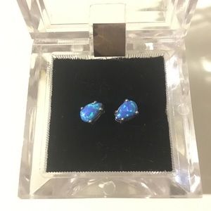 BLUE OPAL POST EARRINGS